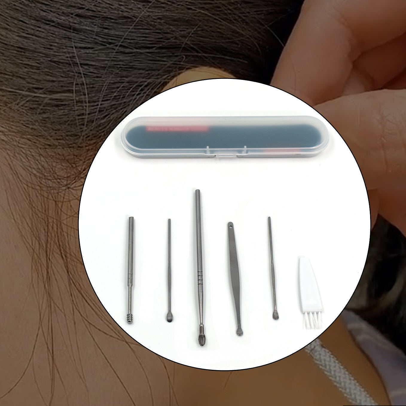 6314 6pcs Earwax Removal Kit  Ear Cleansing Tool Set  Ear Curette Ear Wax Remover Tool