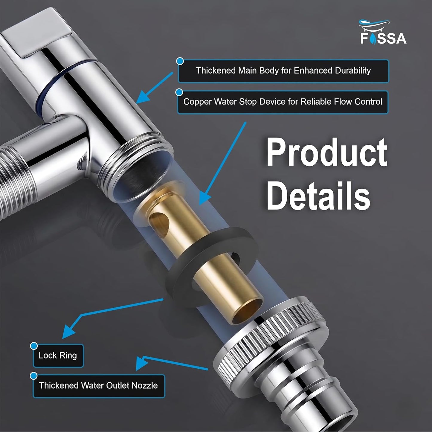 Laundry Faucet Silver Stainless Steel Angle Valve