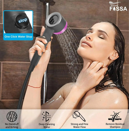Snow 3 Modes ABS Black Pink Finish Hand Shower Only